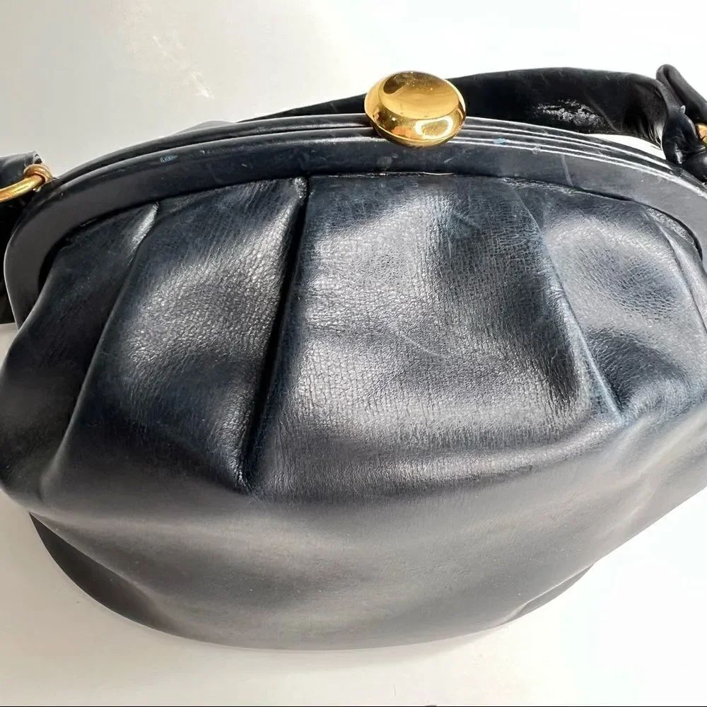 Coblentz Vintage navy blue leather purse
